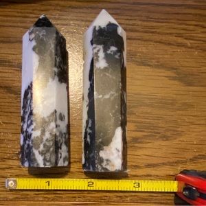 2 small Zebra Jasper Towers